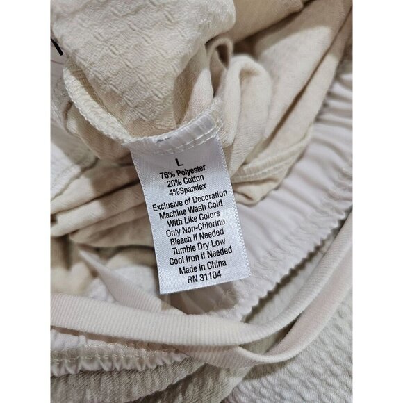 NWT Zelos Men's Textured Joggers, Ivory, Size Large - Picture 6 of 7